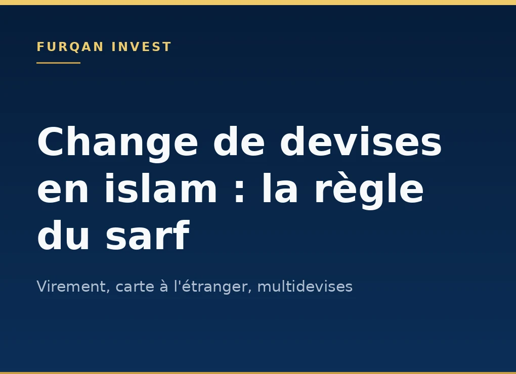 Change de devises en islam : la règle du sarf